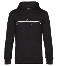 'Mercedes SL W113' Silhouette - Unisex Premium Hoodie - Black - Front