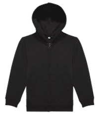 Kinder Standard Sweatjacke - Schwarz - Vorne