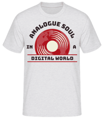 Vinyl Analogue Soul - Men's Basic T-Shirt - Heather grey - Front
