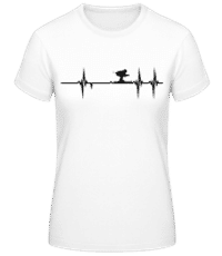 Lyžiarsky tep - Dámske basic tričko - Biela - Predné