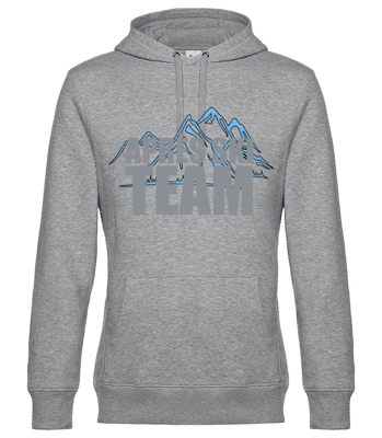 Après Ski Team - Unisex Premium Hoodie - Grau meliert - Vorne