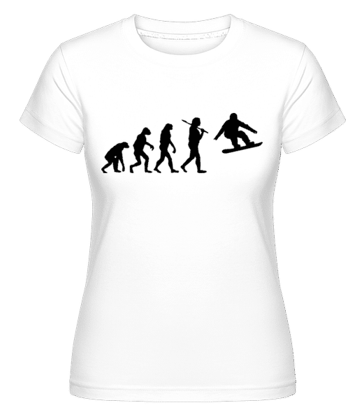 Aperçu: Évolution du snowboard -  T-shirt Shirtinator femme - Blanc - Devant