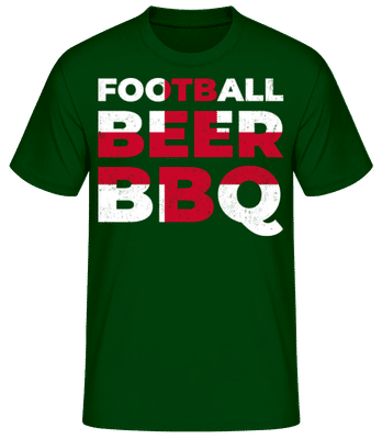 Football Beer BBQ - T-shirt standard Homme - Vert bouteille - Devant