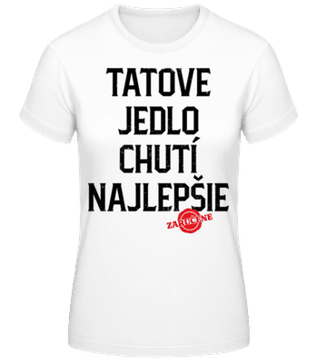 Tatove Jedlo Chutí Najlepšie - Dámske basic tričko - Biela - Predné