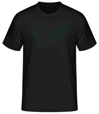 Circuit Board World Map - Pánske basic tričko - Čierna - Predné