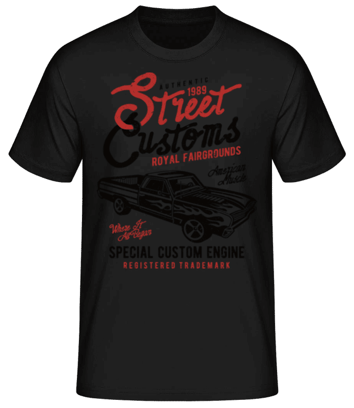 Preview: Street Custom - Men's Basic T-Shirt - Black - Front