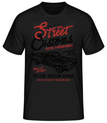 Street Custom - Men's Basic T-Shirt - Black - Front