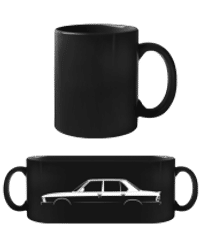 'BMW M5 E28' Silhouette - Taza negra - Negro - delante
