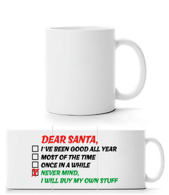 Dear Santa - Panoráma hrnek - Bílá - Napřed