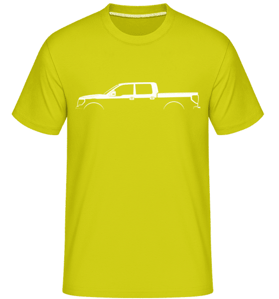 Aperçu: 'Ford F-150 SuperCrew (2014)' Silhouette - T-Shirt Shirtinator homme - Citron vert - Devant
