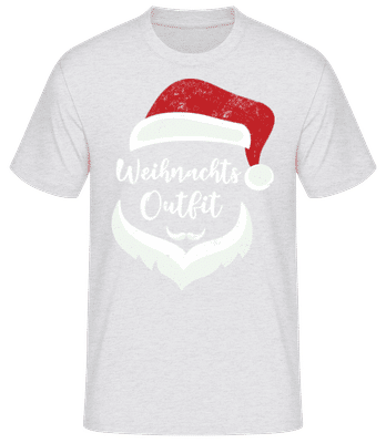 Weihnachts Outfit - Männer Basic T-Shirt - Grau meliert - Vorne