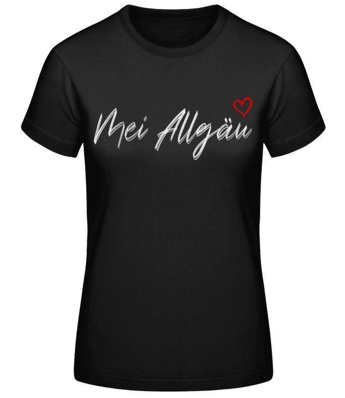 Vorschau: Mei Allgaeu - Frauen Basic T-Shirt - Schwarz - Vorne
