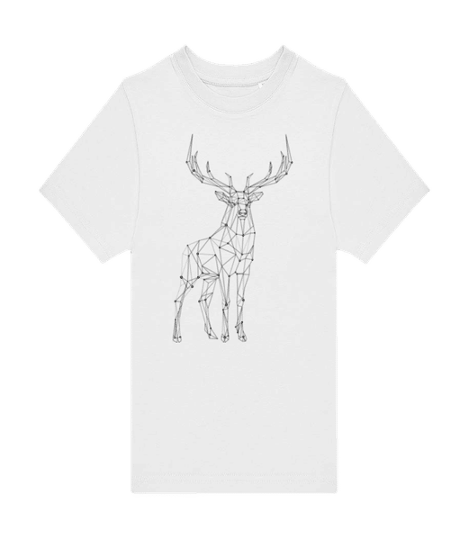 Aperçu: Filigrane de cerf polygonal - T-shirt homme B&C - Blanc - Devant