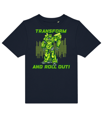 Transform And Roll  Out - Kinder T-Shirt B&C - Marine - Vorne