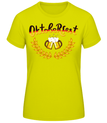 Deutschland Oktoberfest - T-shirt femme B&C - Vert fluo - Devant