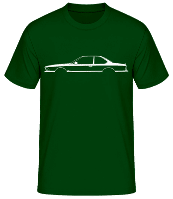 'BMW M635 CSi (E24)' Silhouette - Pánske basic tričko - Bottle green - Predné