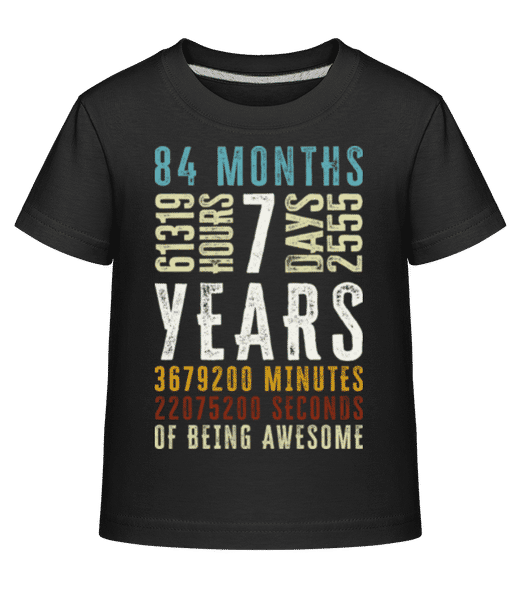 Aperçu: 7 Years 84 Months - T-shirt shirtinator Enfant - Noir - Devant