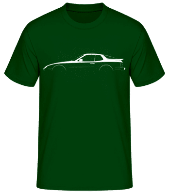 'Porsche 944 Turbo' Silhouette - T-shirt standard Homme - Vert bouteille - Devant