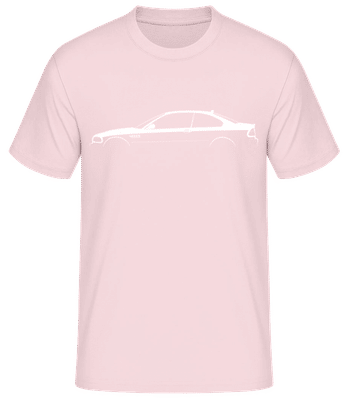 'BMW M3 Coupe E46' Silhouette - Männer Basic T-Shirt - Rosa - Vorne