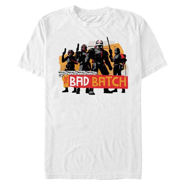 Aperçu: Star Wars - The Clone Wars - Skupina Bad Batch - Homme T-shirt - Blanc - Devant
