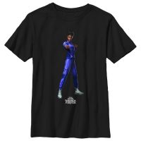 Marvel - Black Panther Wakanda Forever - Shuri Blank - Kids T-Shirt - Black - Front