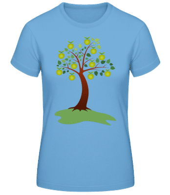 Apple Tree Summer - T-shirt standard Femme - Bleu clair - Devant