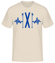 Ski Heartbeat Blue · Camiseta básica para hombre