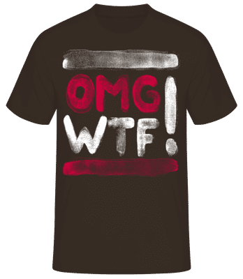 OMG WTF - Men's B&C T-Shirt - Brown - Front