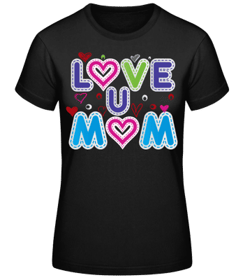 Mom Love - Women's Basic T-Shirt - Black - Front