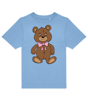 Teddy Bear With Bow - Kids B&C T-Shirt - Light blue - Front