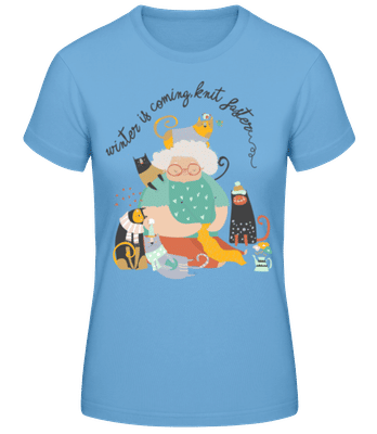 Winter Is Coming - Frauen Basic T-Shirt - Hellblau - Vorne