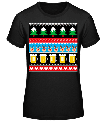 Ugly Christmas Symbols - T-shirt femme B&C - Noir - Devant