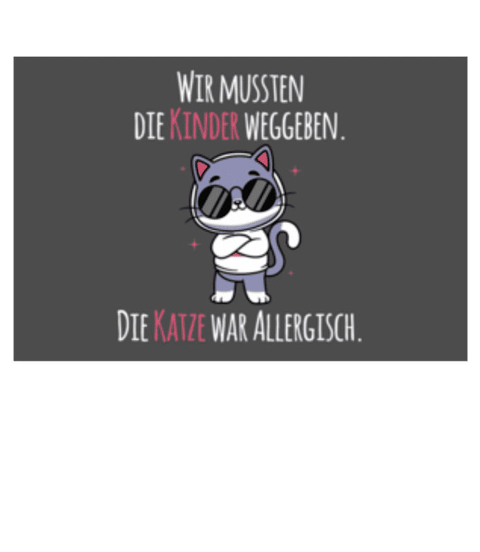 Vorschau: Katze Allergisch Fußmatte - Fußmatte - Weiß - Vorne