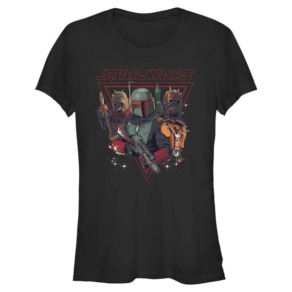 Aperçu: Star Wars - Le Livre de Boba Fett - Skupina Bounty Hunting - Femme T-shirt - Noir - Devant