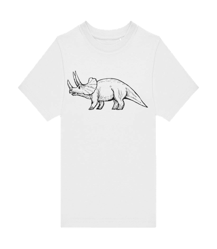 Preview: Dinosaur Drawing - Kids B&C T-Shirt - White - Front