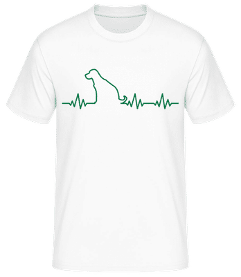 Pulsation Chien - T-shirt standard Homme - Blanc - Devant