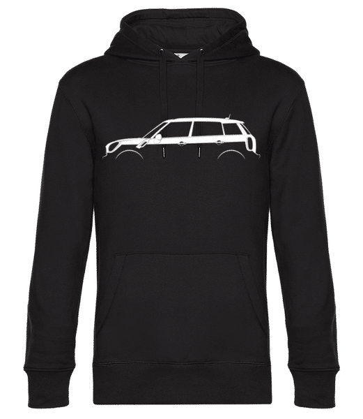 Aperçu: 'Mini Cooper Countrym. (R60)' Silhouette - Sweat à capuche premium Unisexe - Noir - Devant