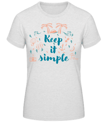 Keep It Simple - Dámské basic tričko - Melírově šedá - Napřed