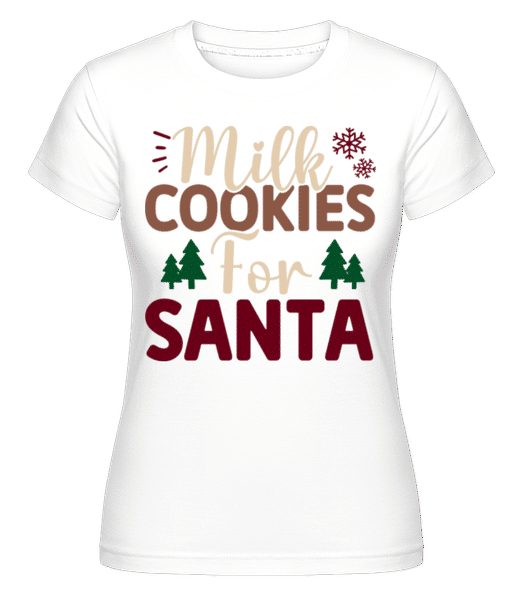 Aperçu: Milk Cookies For Santa -  T-shirt Shirtinator femme - Blanc - Devant