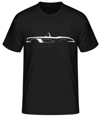 'Chevrolet Corvette C1 1958' Silhouette - Männer Basic T-Shirt - Schwarz - Vorne