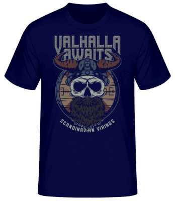 Scandinavian Vikings - Männer Basic T-Shirt - Marine - Vorne