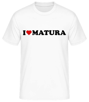 I Love Matura - Männer Basic T-Shirt - Weiß - Vorne