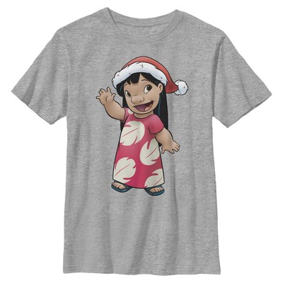 Disney Classics - Lilo & Stitch - Lilo Holiday - Christmas - Kids T-Shirt - Heather grey - Front