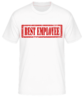 Best Employee Sign - Men's Basic T-Shirt - White - Front