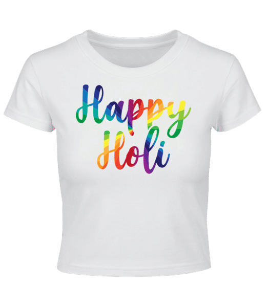 Aperçu: Happy Holi - Crop top - Blanc - Devant