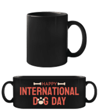 Happy Dog Day - Čierny hrnček - Čierna - Predné