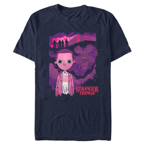 Aperçu: Netflix - Stranger Things - Skupina Lurking - Homme T-shirt - Bleu marine - Devant