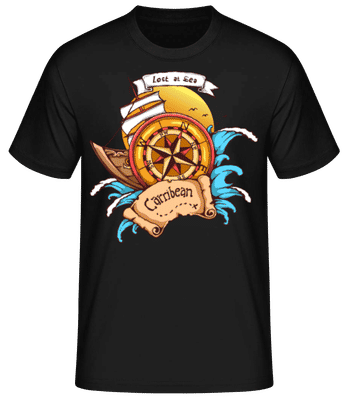 Lost At Sea - Pánské basic tričko - Černá - Napřed