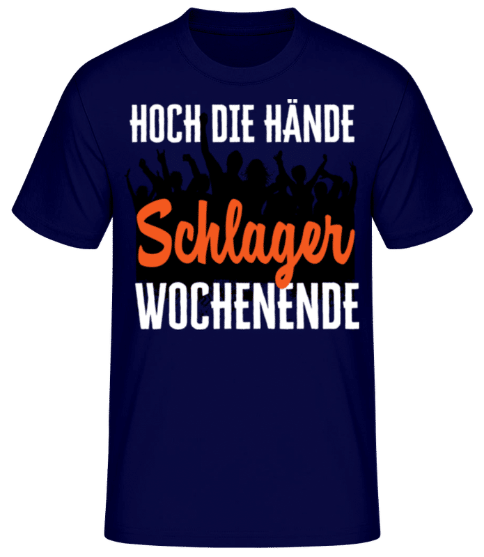 Vorschau: Schlager Wochenende - Männer Basic T-Shirt - Marine - Vorne