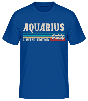 Sternzeichen Aquarius Limited - Männer Basic T-Shirt - Royalblau - Vorne